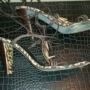 Donald Pliner ankle tie sandals